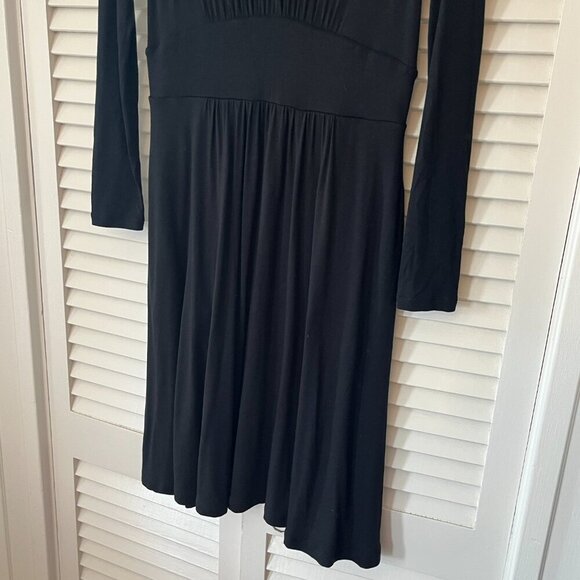 Boden Thea Short Jersey Dress 6 black long sleeves - Picture 3 of 10